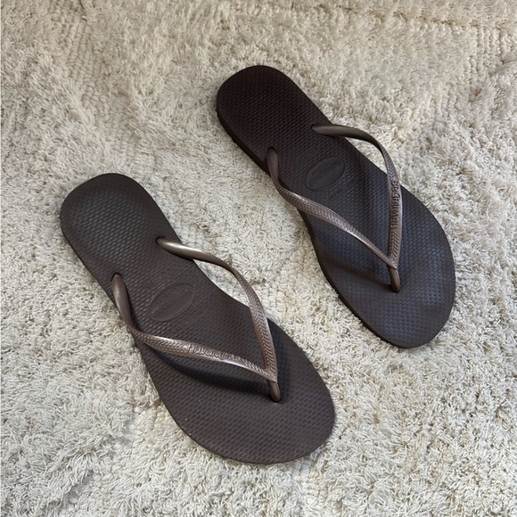 Havaianas Dark Brown Sandal chocolate 41.5 flip flops - Picture 1 of 6